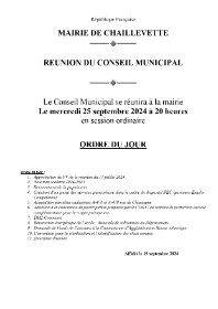 CONSEIL MUNICIPAL